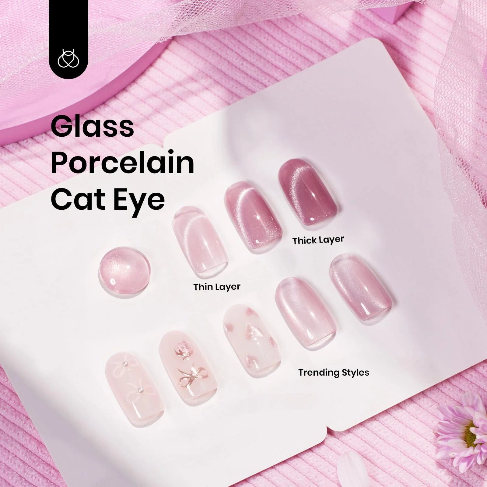 Pink Cat Eye |15ml Holographic Glitter Nail Gel Polish - Image 9