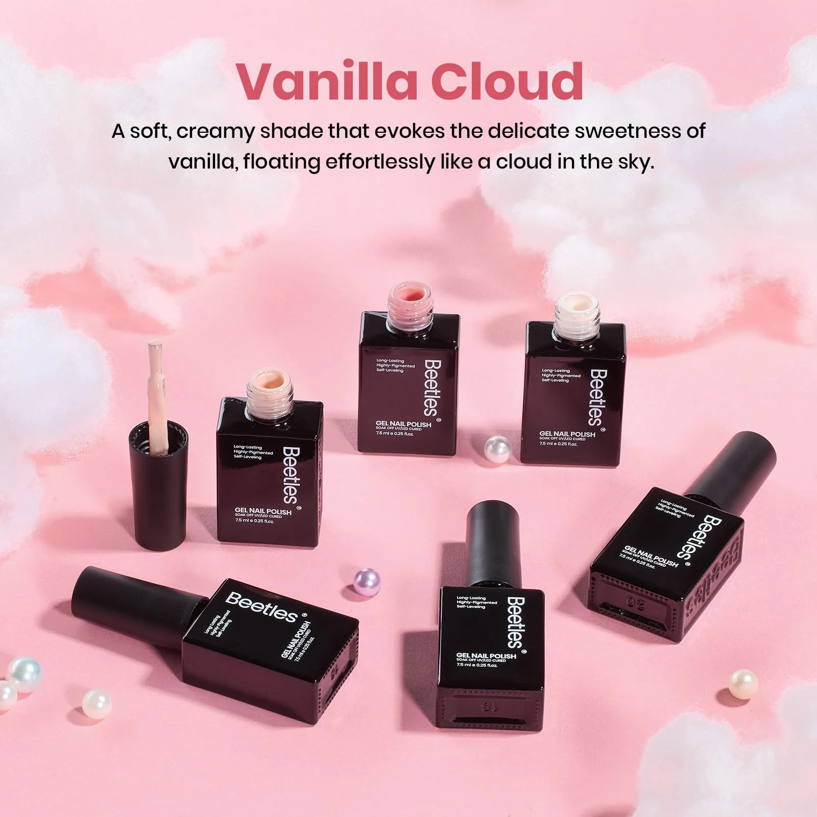 Glossy and Matte Effect - 6 Colors Summer Nails Light Pink Nude Gel Polish Soak Off Kit - Image 7