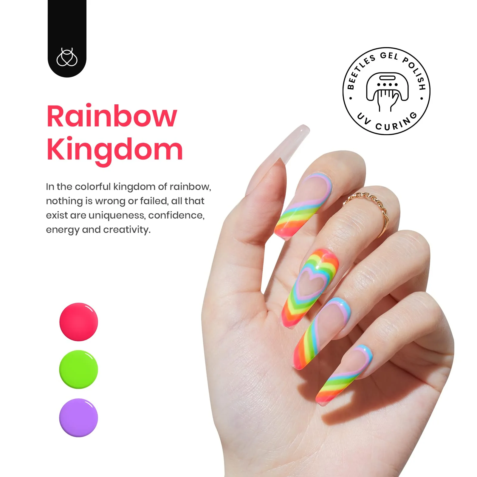 Rainbow Kingdom | 6 Colors Gel Polish Set Summer Nails - Image 2