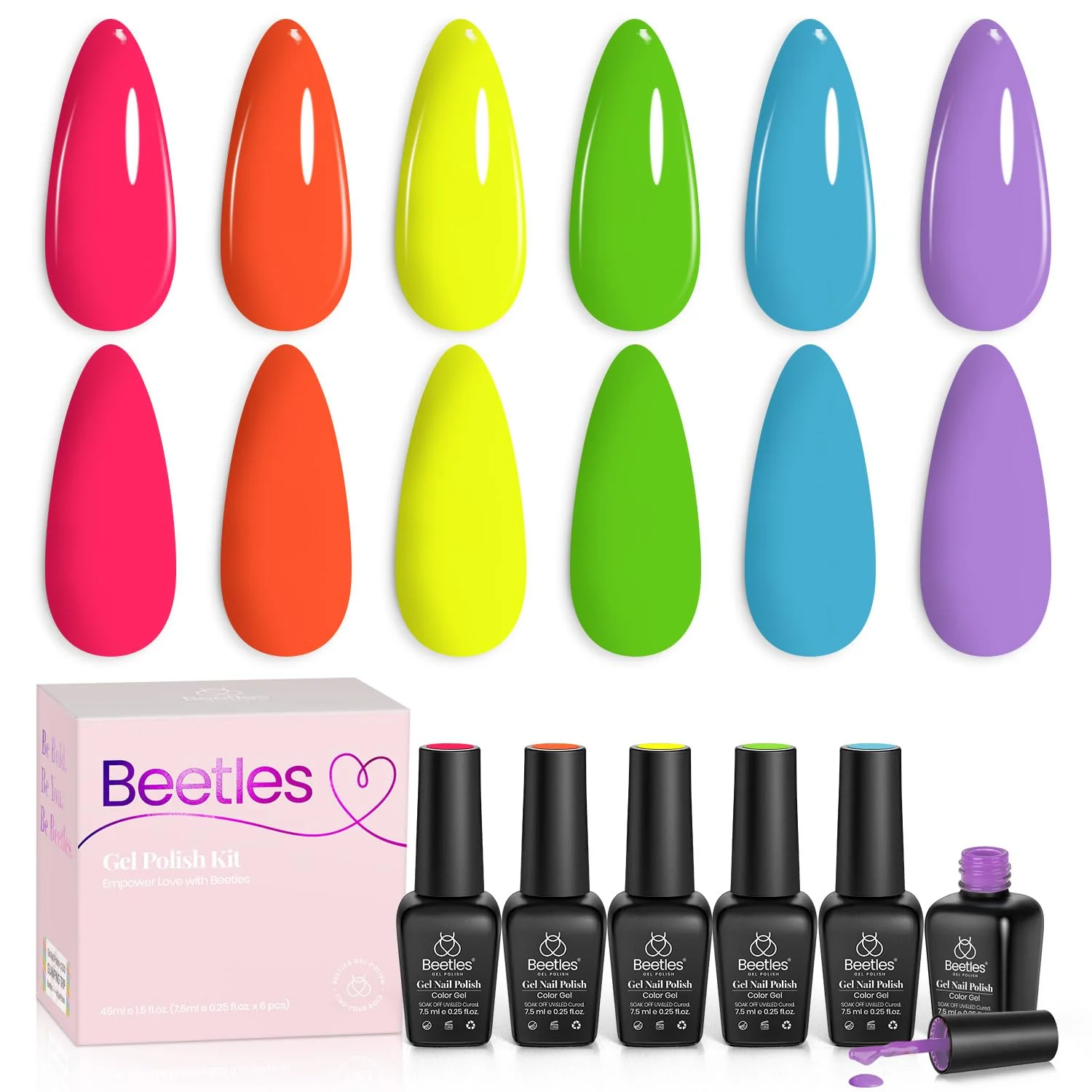 Rainbow Kingdom | 6 Colors Gel Polish Set Summer Nails - Image 7