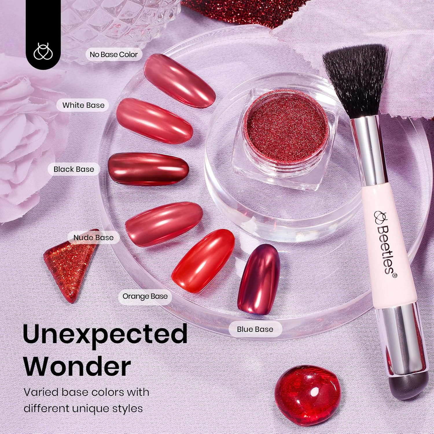 Red Metallic Mirror -Chrome Nail Powder - Image 2