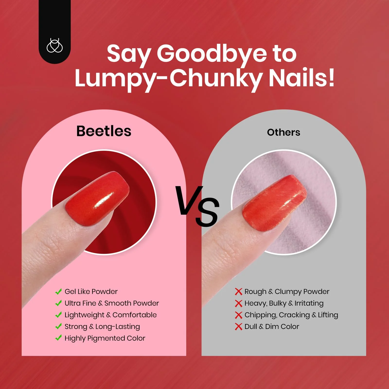 Ruby Preface |  6 color D powder Dip Red Nail Kit set - Image 6