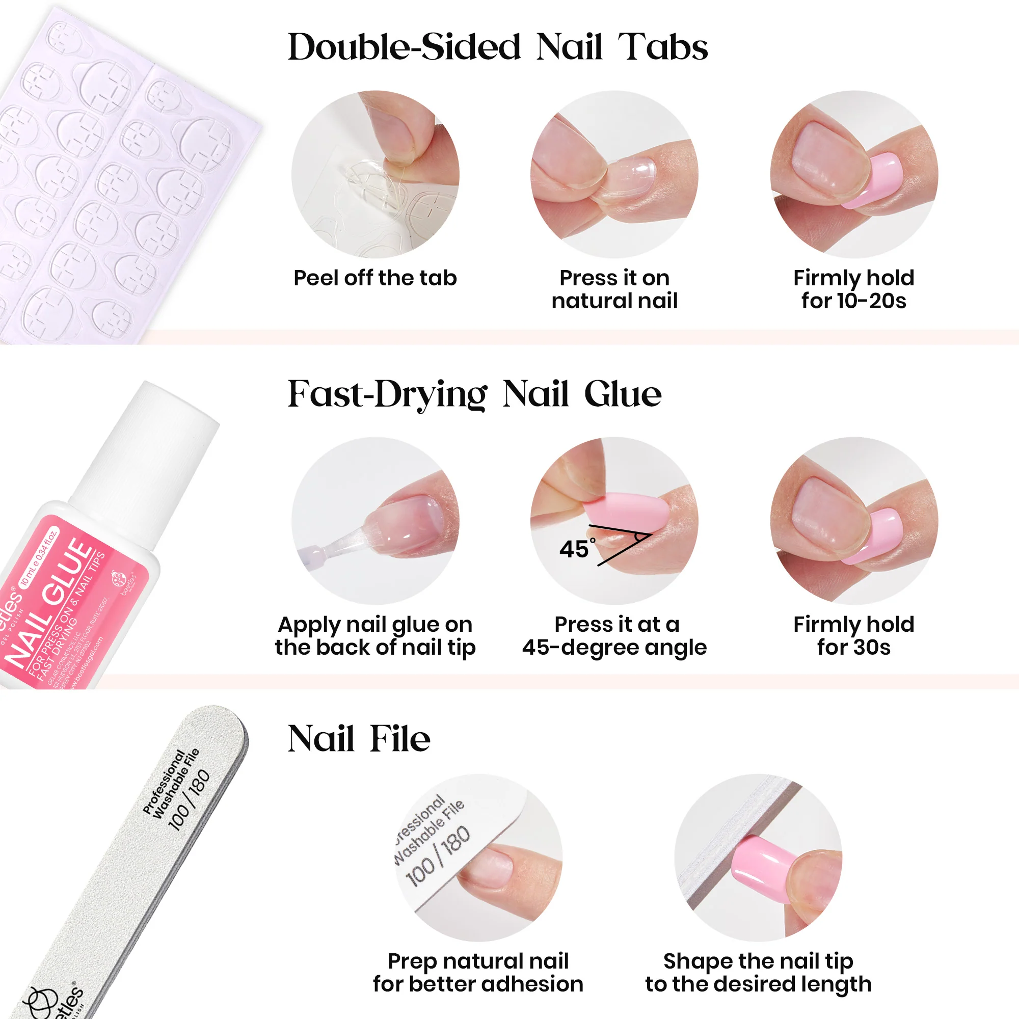 Short Squaval Press on Nails Kit 576Pcs 24 Colors - Image 7