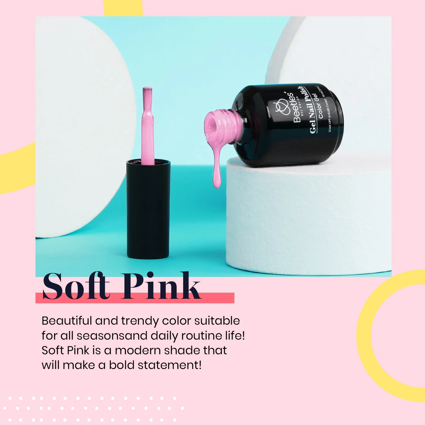 Soft Pink #a734 |15ml Gel Polish - Image 2