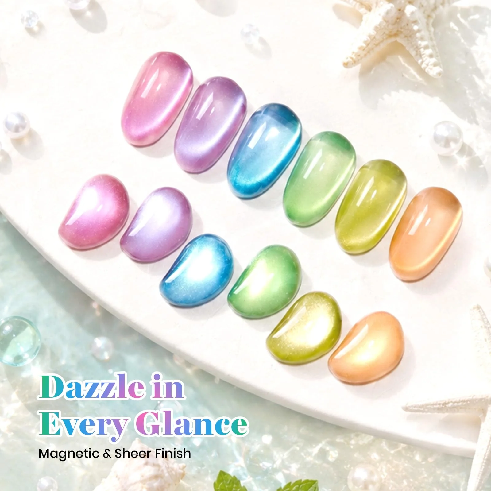 Summer Nails Daydream 6 Colors Cat Eye Jelly Gel 15ML - Image 3
