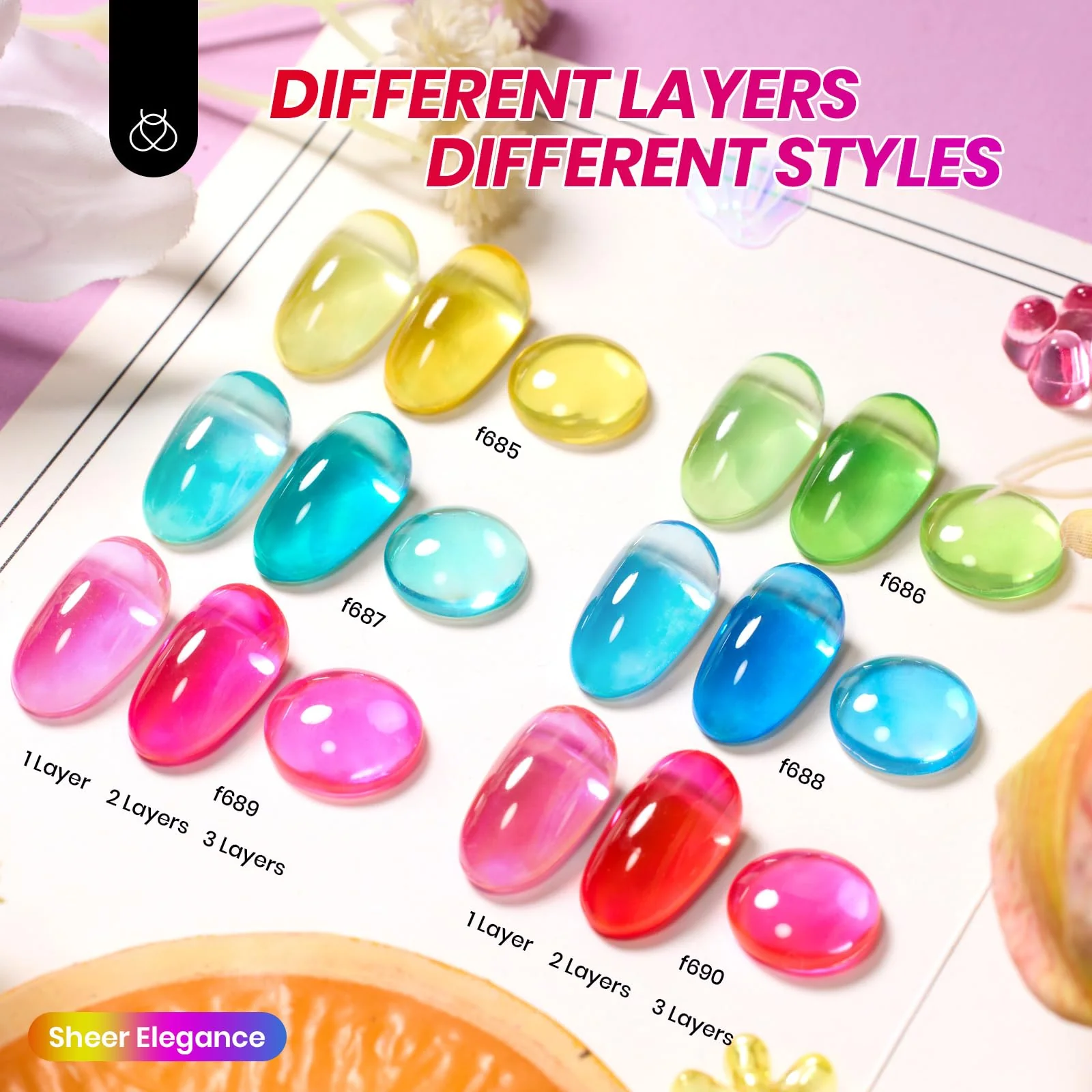 Tropical Glow |  6 Colors Summer Jelly Gel Nail Polish - Image 2
