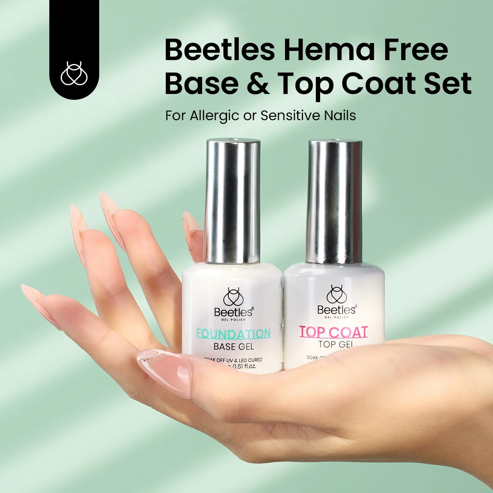 Upgraded Hema Free Gel Base and Top Coat Set - Image 3