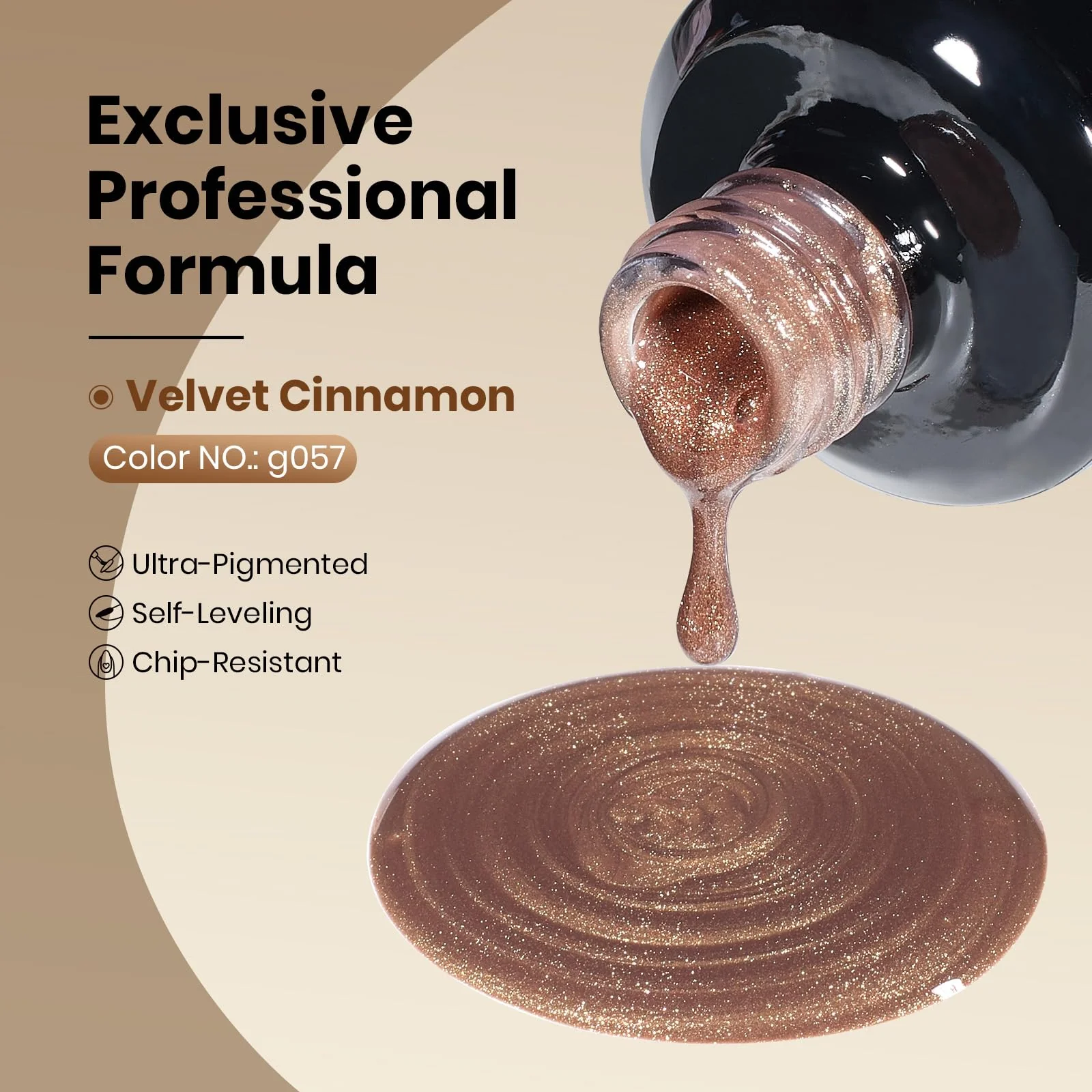 Velvet Cinnamon Cat Eye - 15ml Gel Polish Nail Colors - Image 7