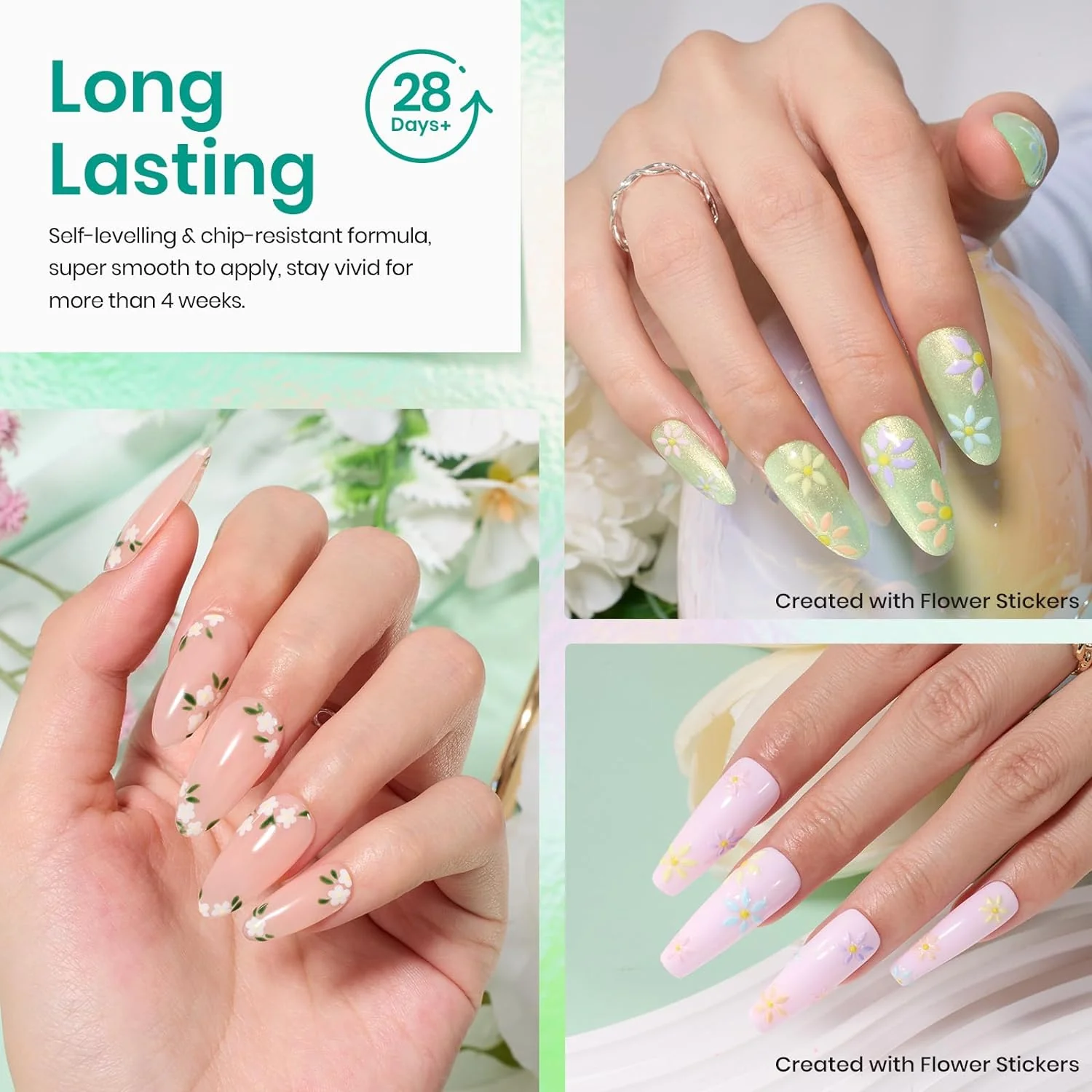 Verse of Flower | 36 Nail Gel Polish Colors Nails with Base Top Coat and Gift Box- 5ml/Each Gel Colors - Image 5