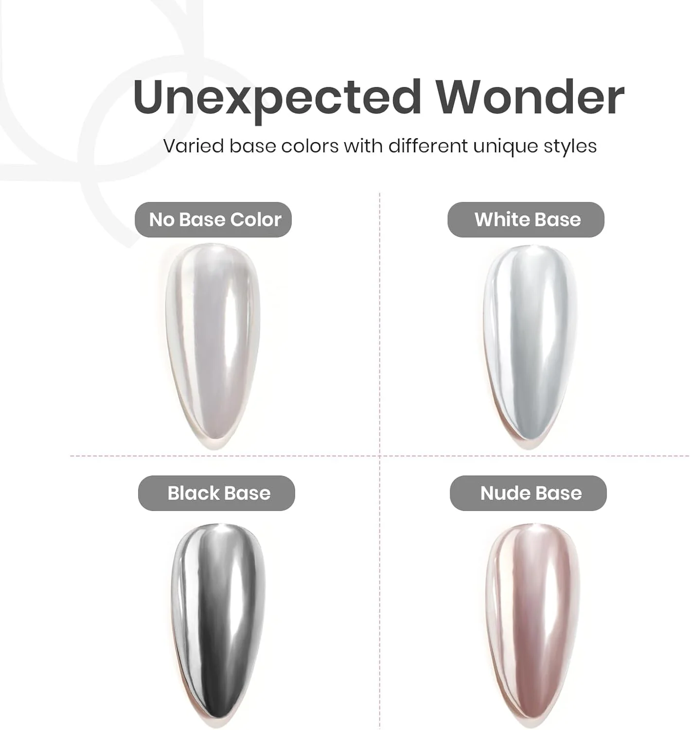 White Pearl  - Chrome Nail Powder - Image 4