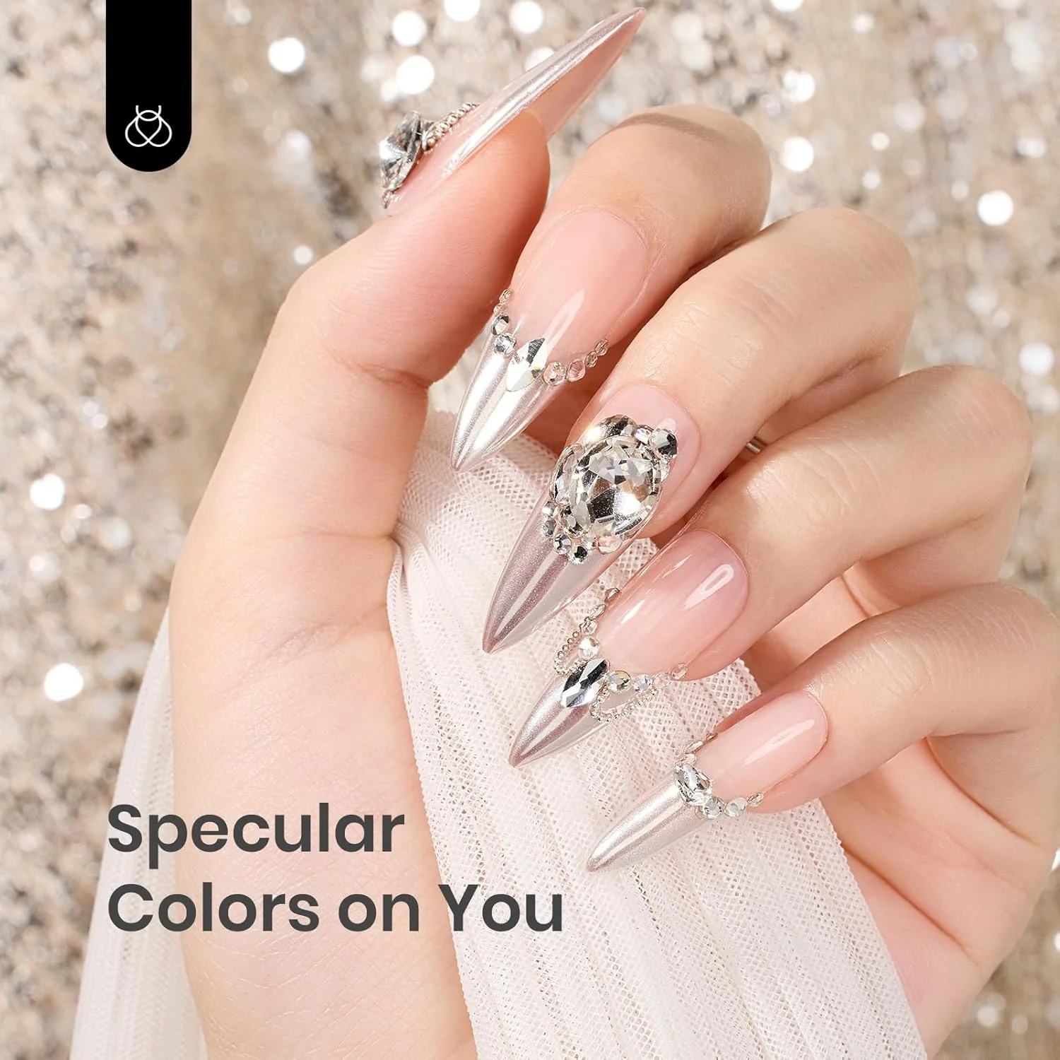 White Pearl  - Chrome Nail Powder - Image 6